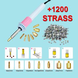 Applicatore Hotfix Per Strass Con 7 Punte Intercambiabili (2-9 Mm) – Strumento Elettrico Per Applicare Cristalli Su Tessuti, Magliette, Accessori, Colore Rosso