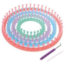 JAMIT Set Di Telai Circolari Per Maglia – 5 Misure Per Cappelli, Sciarpe E Coperte