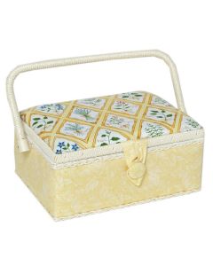 Cestino portalavoro rettangolare "Fiori gialli" - Grande