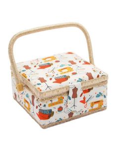 Cestino portalavoro quadrato "Fantasia sarta" - Medio