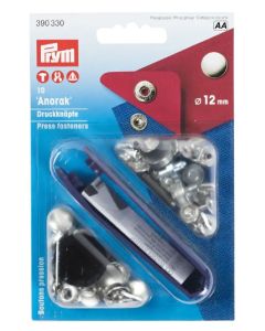Bottoni a pressione "Anorak" 12 mm argento - Prym