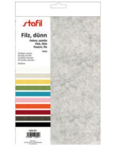 Set 10 fogli di pannolenci da 1 mm - Formato A4 (20 x 30 cm)