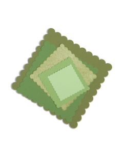 Fustella Sizzix Framelits "Quadrati dentellati" - 657566