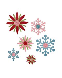 Fustella Sizzix Sizzlits Decorative Strip "Elementi invernali, fiocchi di neve" - 658616