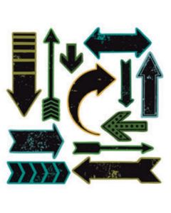 Fustella Sizzix Framelits "Frecce, Here & There" con timbri - 659885