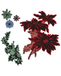 Fustella Sizzix Framelits "Merry Christmas, buon Natale" con timbri - 660063