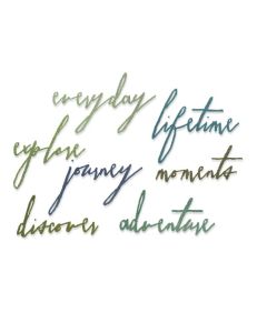 Fustella Sizzix Thinlits "Viaggio, scritte a mano" - 660217