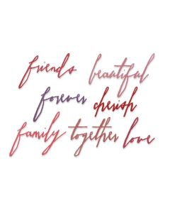 Fustella Sizzix Thinlits "Amore, scritte a mano" - 660218