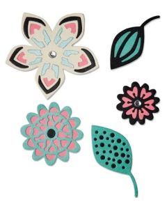 Fustella Sizzix Thinlits "Fiori tribali intricati" - 660500