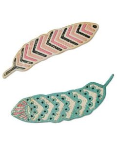 Fustella Sizzix Thinlits "Piume intagliate" - 660501