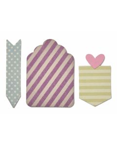 Fustella Sizzix Thinlits "Etichette amichevoli" - 660904