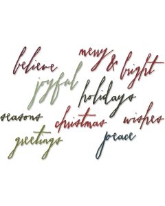 Fustella Sizzix Thinlits "Festività scritte a mano" - 660979