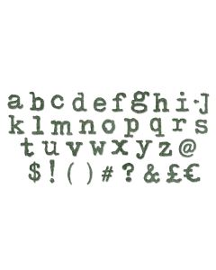 Fustella Sizzix Bigz XL "Alfabeto minuscolo, macchina da scrivere" - 661176