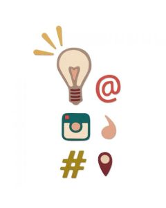 Fustella Sizzix Thinlits "Simboli social" - 661721