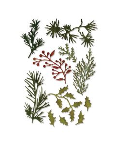 Fustella Sizzix Thinlits "Mini verde di festa" - 661597