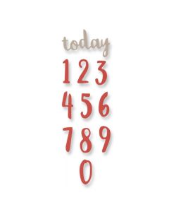 Fustella Sizzix Thinlits "Numeri a pennello" - 661726