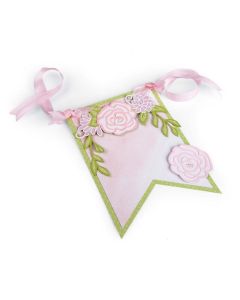 Fustella Sizzix Thinlits "Banner floreale" - 662364