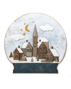 Fustella Sizzix Thinlits "Palla di vetro con neve #2" - 662421