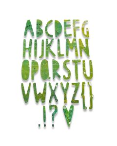 Fustella Sizzix Thinlits "Alfabeto Papercuts" - 662667