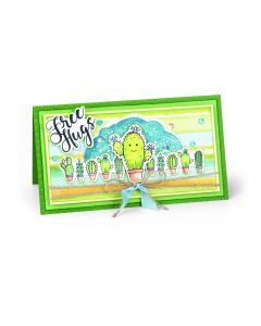 Fustella Sizzix Framelits "Abbracci per te" con timbri - 662682