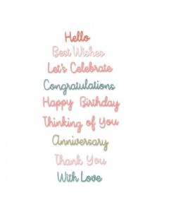 Fustella Sizzix Thinlits "Frasi essenziali" - 662864