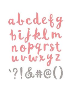 Fustella Sizzix Bigz XL "Alfabeto corsivo minuscolo e simboli" - 662967