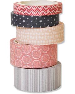 Set 5 nastri adesivi decorativi "Washi Tape" Sizzix - 663054