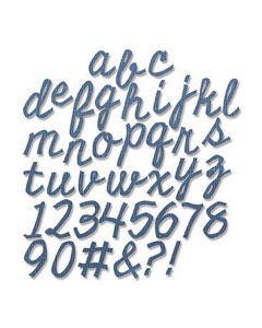 Fustella Sizzix Thinlits "Alfabeto, ritaglio scritta" - 663113