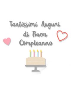 Fustella Sizzix Thinlits "Auguri di compleanno" - 663302