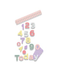 Fustella Sizzix Thinlits "Numeri Pop Art 1,38 cm" - 663312