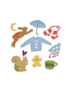 Fustella Sizzix Thinlits "Elementi invernali" - 663412