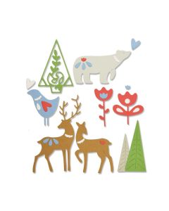 Fustella Sizzix Thinlits "Elementi natalizi" - 663413