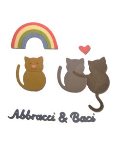 Fustella Sizzix Thinlits "Gatti, abbracci e baci" - 663485