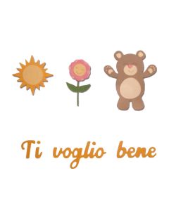 Fustella Sizzix Thinlits "Orsetto, ti voglio bene" - 663489