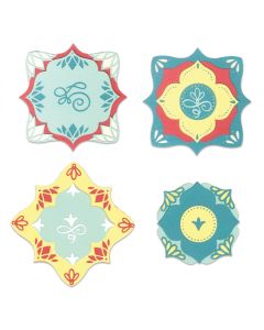 Fustella Sizzix Thinlits "Angoli e etichette" - 663592