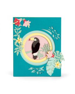 Fustella Sizzix Thinlits "Shadow box giungla" - 663595