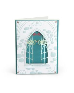 Fustella Sizzix Impresslits (embossing + thinlits) "Finestra romantica" - 663600