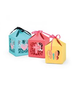 Fustella Sizzix Thinlits "Scatola con farfalle e croce" - 663661