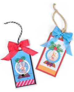 Fustella Sizzix Framelits "Scena in globo di neve" con timbri - 663683