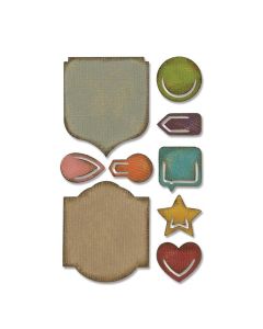 Fustella Sizzix Thinlits "Etichette segna pagina" - 664150