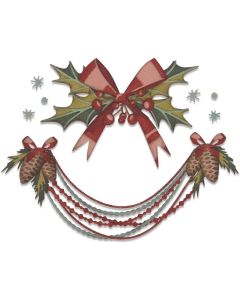 Fustella Sizzix Thinlits "Decorazioni natalizie, Deck the halls, colorize" - 664229