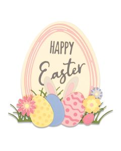 Fustella Sizzix Thinlits "Frasi pasquali e uova" - 664373