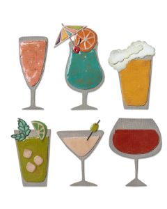 Fustella Sizzix Thinlits "Happy hour" - 664435