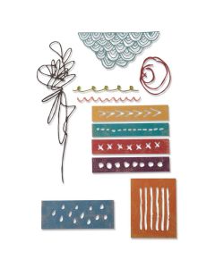 Fustella Sizzix Thinlits "Disegni mixed media" - 664436