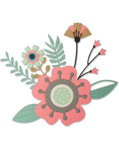Fustella Sizzix Thinlits "Fiori creativi" - 664450