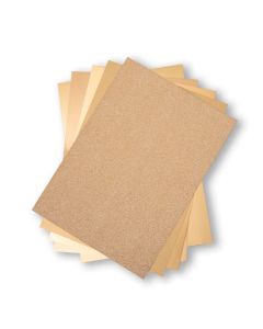 Set 50 fogli di cartoncino formato A4 - Tonalità oro