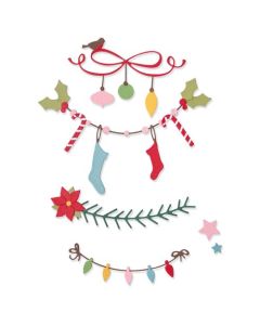 Fustella Sizzix Thinlits "Bordi natalizi" - 664701