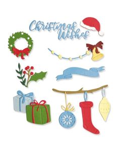 Fustella Sizzix Thinlits "Decorazioni natalizie" - 664702