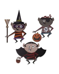 Fustella Sizzix Thinlits "Bambini che fanno dolcetto o scherzetto" - 664751