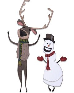 Fustella Sizzix Thinlits "Ritaglio natalizio #2, colorize" - 664753